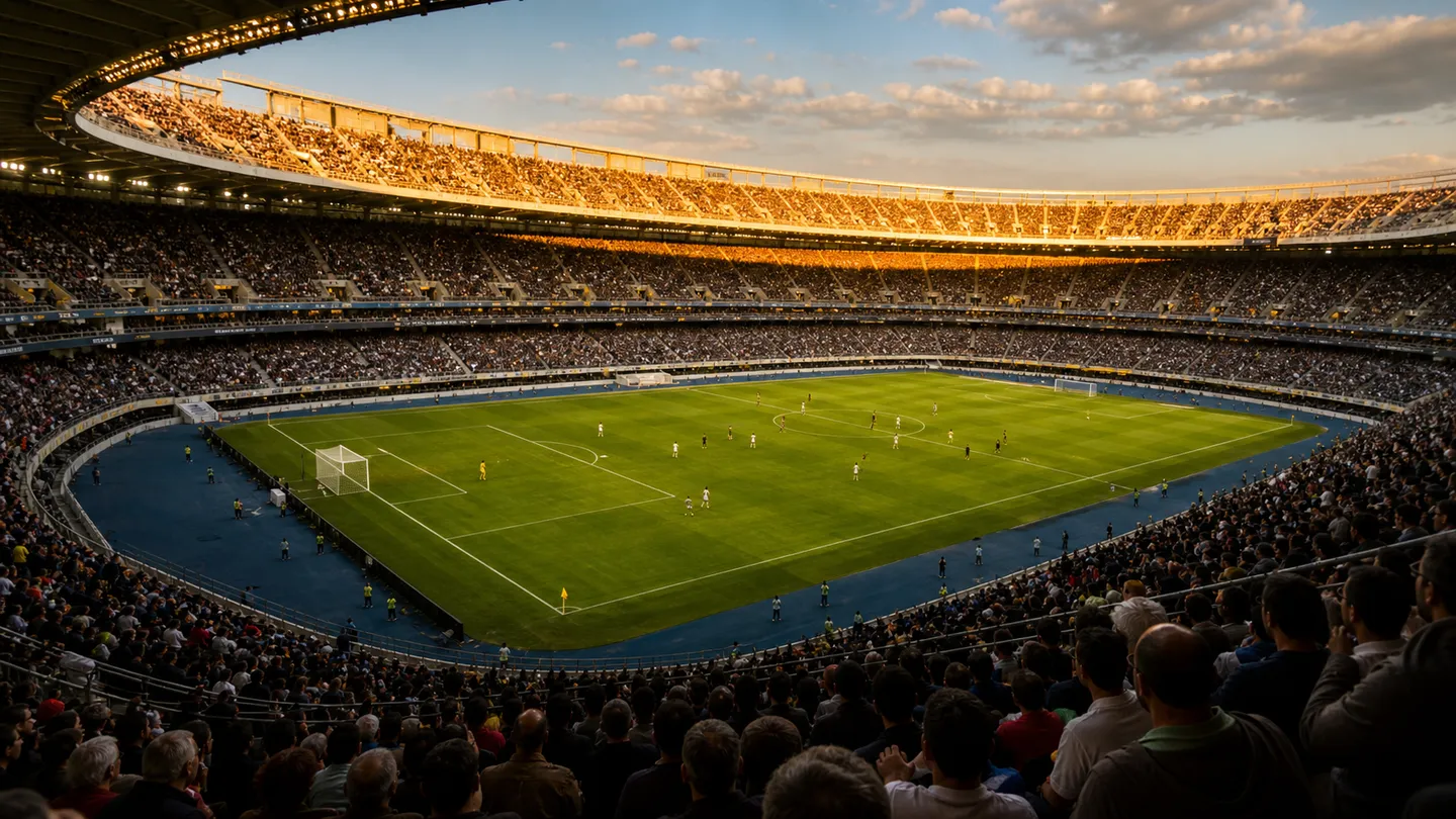 Fotbollsarena under en match i La Liga