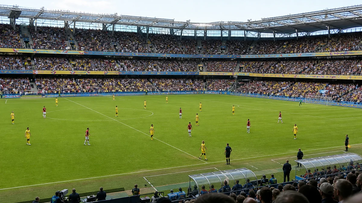 Illustrationsbild från en fotbollsarena under ett mästerskap.
