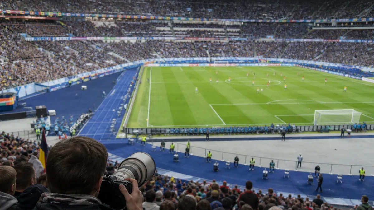 Illustrationsbild från en fotbollsarena under ett mästerskap.