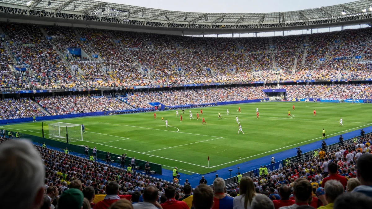 Illustrationsbild från en fotbollsarena under ett mästerskap.