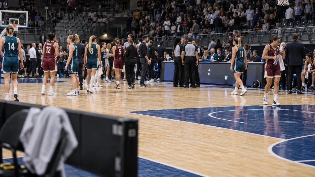 Illustrationsbild från en basketarena under ett mästerskap.