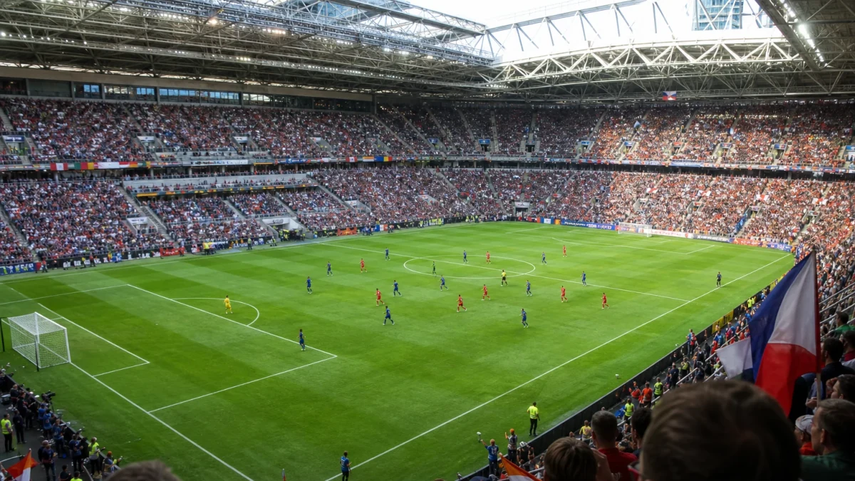 Illustrationsbild från en fotbollsarena under ett mästerskap.