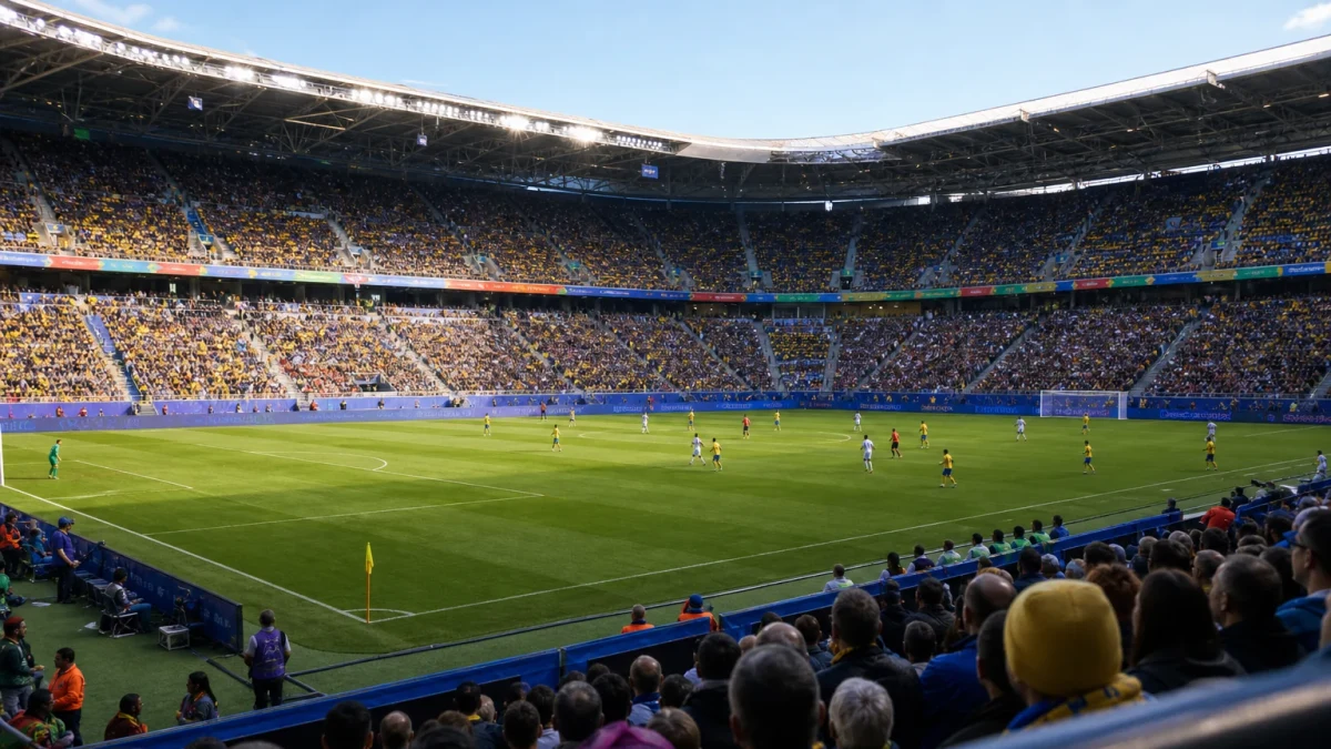 Illustrationsbild från en fotbollsarena under ett mästerskap.