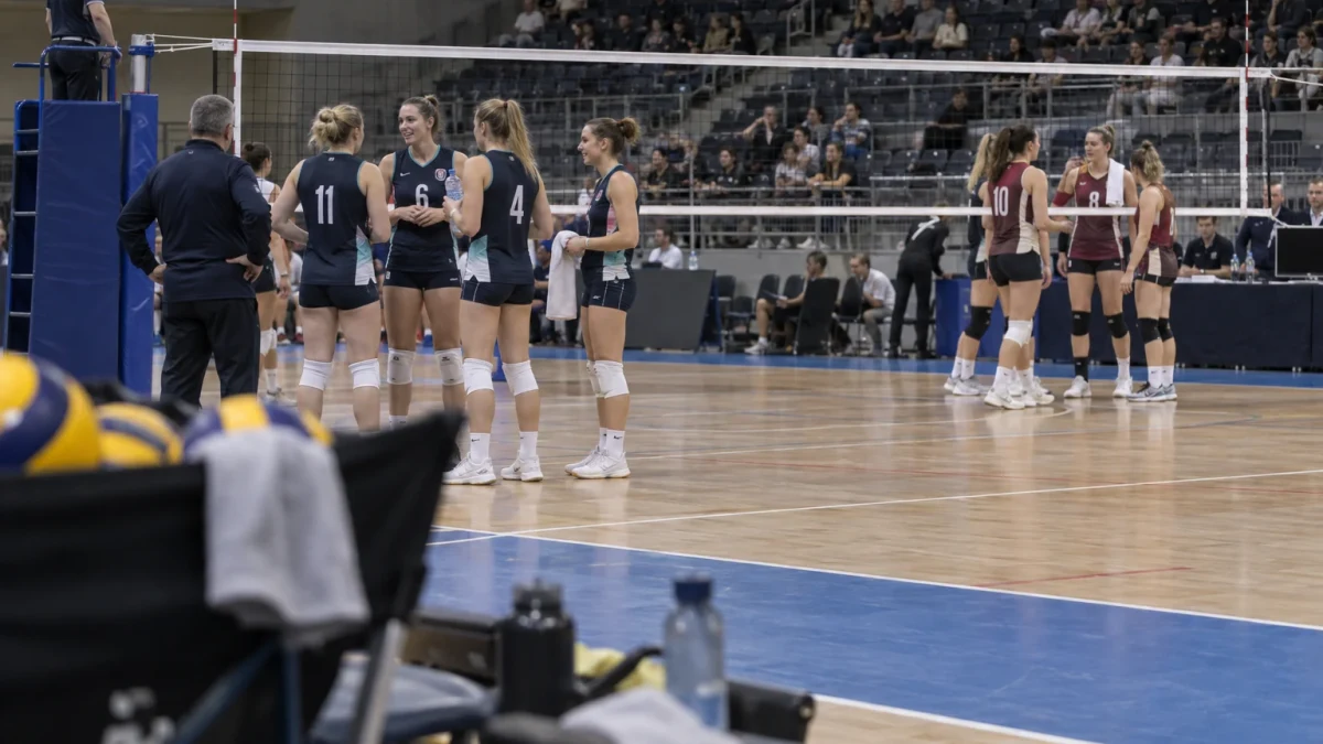 Illustrationsbild från en volleybollarena under ett mästerskap.