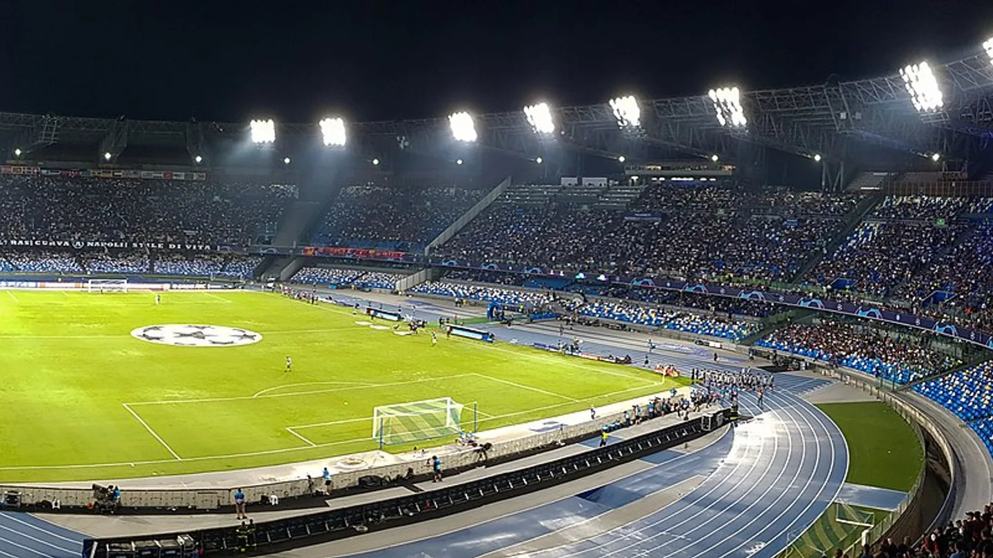 Champions League-match mellan Napoli och Liverpool på Stadio San Paolo.