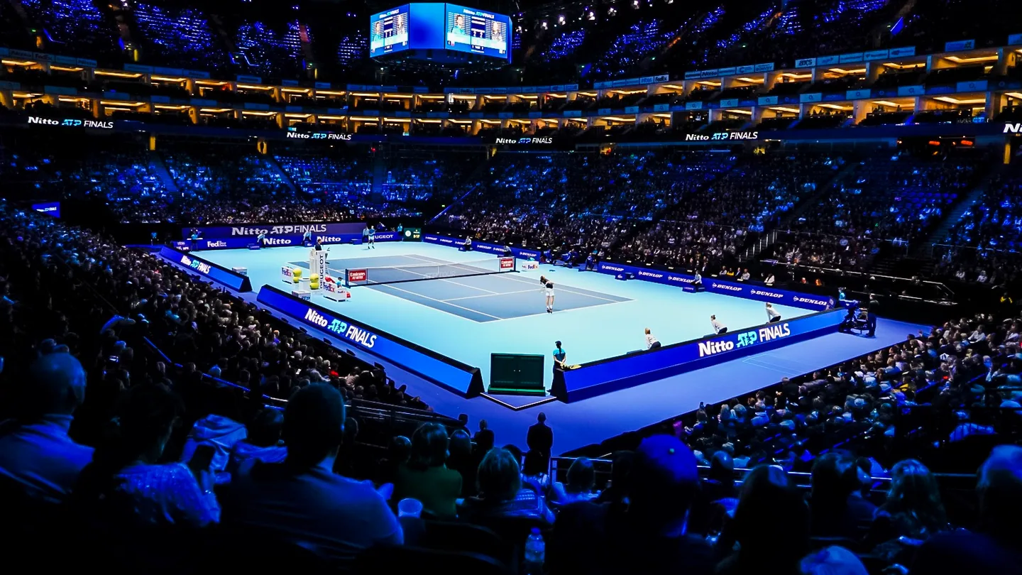 Tennismatch under ATP Finals i O2 Arena 2019.