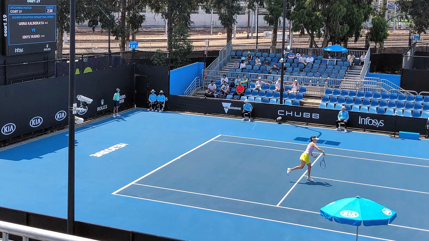 Singelmatch för damer under Australian Open.