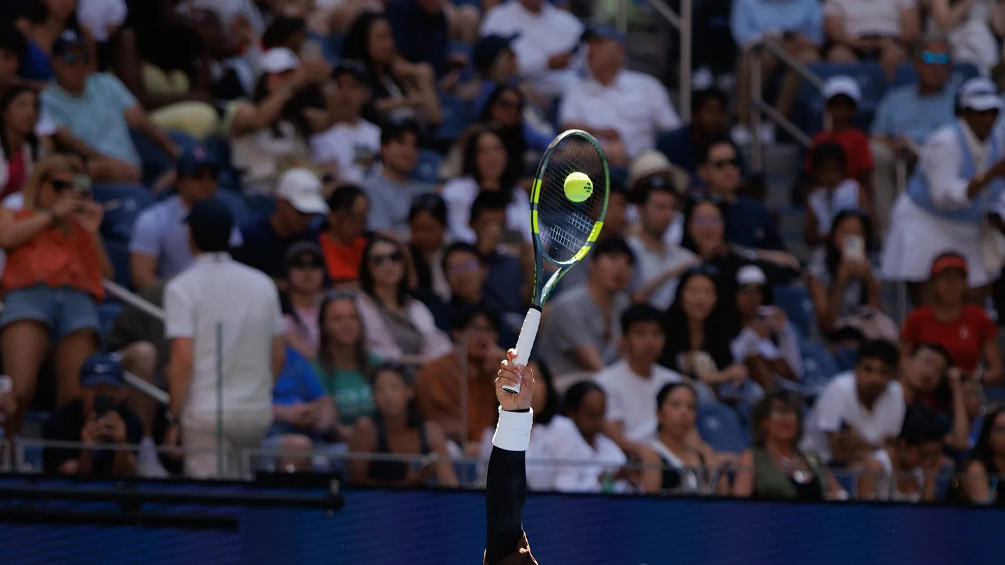 Carlos Alcaraz tränar inför US Open 2026.